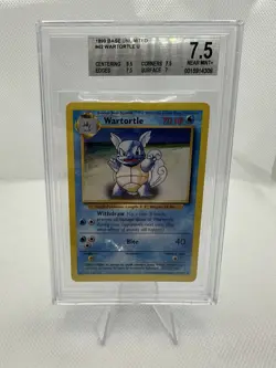 Wartortle Evolution Box ERROR MISPRINT 1999 Base Set 42/102 Pokemon Card BGS 7.5 - Image 1