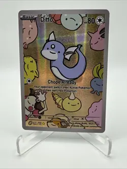 After Skool Hobby V2 #72 Ditto Dratini Holo Fan Art Card Genetic Mystery Pokemon - Image 1