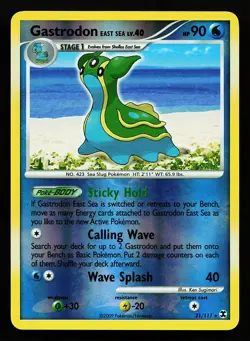 Gastrodon East Sea 21/111 Reverse Holo Rare Rising Rivals Pokemon Card - Image 1