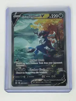 Hisuian Samurott V GG51/GG70 Crown Zenith Galarian Gallery Holo NM Pokemon Card - Image 1