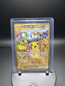 Pokemon Pikachu TCG EX Surging Sparks Holo Hyper Rare Gold Card 247/191 English - Image 1