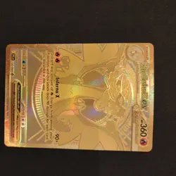 Mega Charizard X EX Phantasmal Flames 130/094 Mega Hyper Ultra Rare Gold Card - Image 3