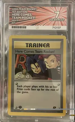 Team Rocket 2000 Here Comes Team Rocket! Holo Card 15/82 1st Edition ACE GRADE 7 - Image 1