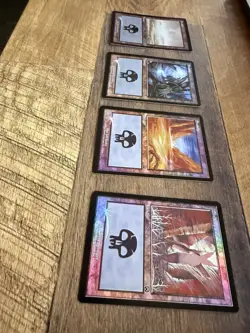 7th Edition MTG Foil Swamp Mana LOT of 4 - #339 #341 #342 #349 - English - Image 3