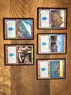 7th Edition MTG Island Mana Land FOIL - LOT #332 #334, #335, #336, #338 - Image 1