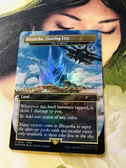 MTG Magic Final Fantasy Promo Bhujerba, Floating City CITY OF BRASS FOIL - Image 1