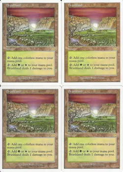 MTG: BRUSHLAND 6th Edition RARE; played, Excellent condition x4 - Image 1