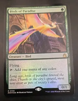 Birds of Paradise Ravnica Remastered MTG Foil Near Mint - Image 1