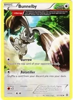 Bunnelby (Omega, #121/160) - Reverse Holofoil XY - Primal Clash MP Pokemon - Image 1