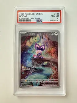 2025 Pokemon Journey Together English Illustration Rare #169 Noibat PSA 10 - Image 1