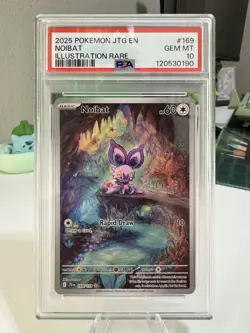 2025 Pokemon Journey Together English Illustration Rare #169 Noibat PSA 10 - Image 3