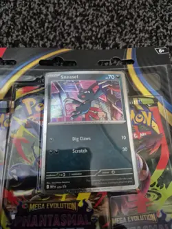 Pokemon TCG Mega Evolution Phantasmal Flames Sneasel 3 pack blister - Image 2