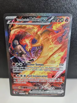 Pokemon TCG Team Rockets Moltres Ex Destined Rivals 229/182 - Image 1