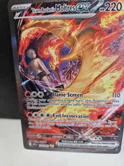 Pokemon TCG Team Rockets Moltres Ex Destined Rivals 229/182 - Image 4