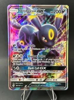 Umbreon GX 80/149 Sun & Moon Base Set ULTRA RARE POKEMON TCG [LP] - Image 1