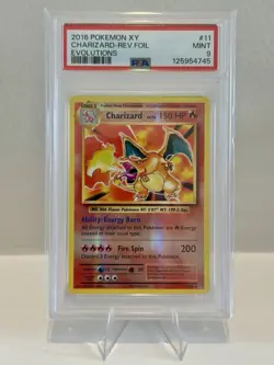 2016 Pokemon XY Evolutions Charizard #11 Reverse Foil PSA 9 - Image 1