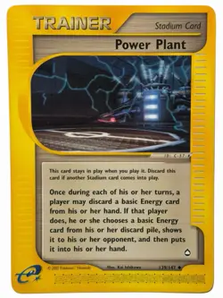 Power Plant - Aquapolis 139/147 2002 - E Reader - Pokemon TCG - WOTC - NM - Image 1