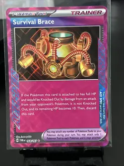 Pokemon TCG Survival Brace 164/167 Twilight Masquerade Ace Spec Trainer - Image 1