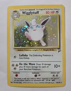 Pokemon TCG Wigglytuff Base Set 2 19/130 Holo Unlimited Holo Rare Vintage - Image 1