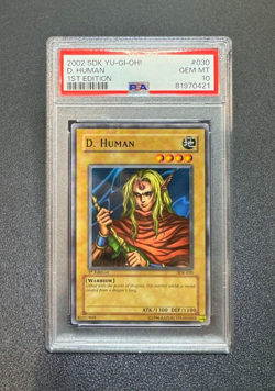 2002 Yugioh SDK-030 D. Human Common 1st Edition PSA 10 Gem Mint - Image 1