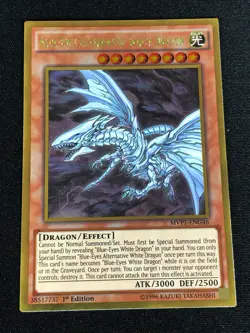 YUGIOH BLUE-EYES ALTERNATIVE WHITE DRAGON MVP1-ENG46 1ST GOLD - Image 1