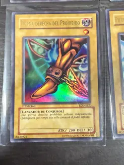 Yugioh LOB 1st Edition Complete Exodia Ultra Rare set Spanish LDD - Image 5