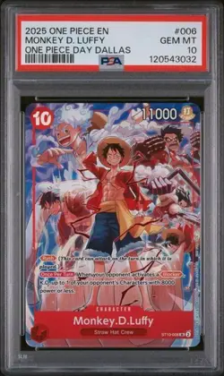 Monkey.D.Luffy (One Piece Day Dallas 2025) ST10-006 One Piece PSA 10 English - Image 1
