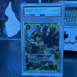 2025 One Piece Op10 Monkey D Luffy Op10-118 Secret PSA 10 - Image 1