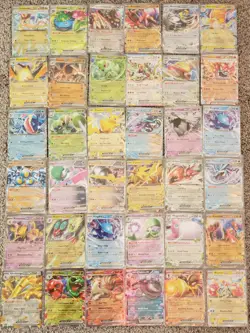 3x Double Rare EX, Ultra Rare V Pokemon Lot, Authentic Holo Pokemon Cards, NM x3 - Image 2