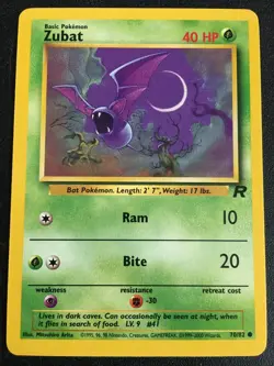 Zubat 70/82 Team Rocket, WOTC Pokemon LP-EXC BUY 2 CARDS GET 1 FREE! - Image 1