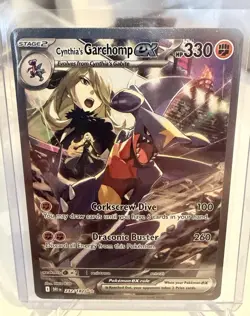 Pokemon TCG Cynthia's Garchomp EX Holo Card 232/182 Sv10: Destined Rivals NM - Image 1