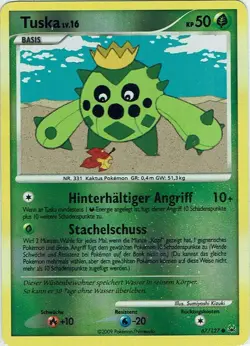 Pokemon Card Trading Card Game Platinum No. 67/127 Tuska Reverse Holo German - Image 1