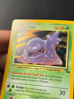 Muk 13/62 Fossil Unlimited Holo Rare - WOTC Pokemon Card Near Mint - - Image 3