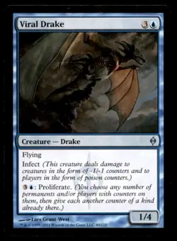Viral Drake LP Light Play New Phyrexia MTG [5677] - Image 1