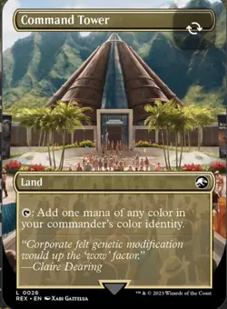 1 x Command Tower #26 Borderless Universes Beyond Jurassic World NM MTG REX - Image 1