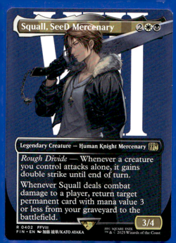 SQUALL, SEED MERCENARY BORDERLESS FINAL FANTASY FIN HUMAN KNIGHT MTG 402 - Image 1