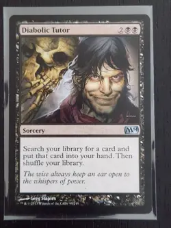Diabolic Tutor #95 MTG [M14] Uncommon Black Sorcery Regular NM - Image 1