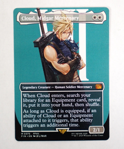 Cloud, Midgar Mercenary Final Fantasy MTG ~ #375 Borderless NM Regular - Image 1