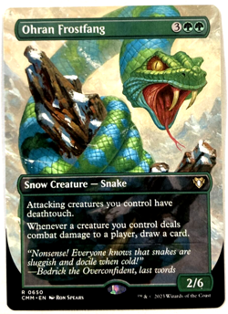 MTG Ohran Frostfang BORDERLESS Commander Masters 650 NM - Image 1