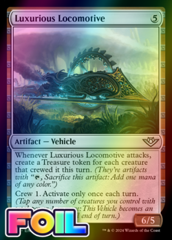 x1 Luxurious Locomotive OTJ MTG 244 FOIL UNCOMMON M/NM 1x - Image 1