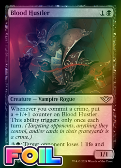 x1 Blood Hustler OTJ MTG 80 FOIL UNCOMMON M/NM 1x - Image 1