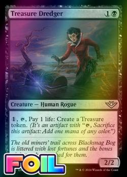 x1 Treasure Dredger OTJ MTG 110 FOIL UNCOMMON M/NM 1x - Image 1