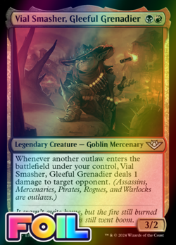 x1 Vial Smasher, Gleeful Grenadier OTJ MTG 235 FOIL UNCOMMON M/NM 1x - Image 1