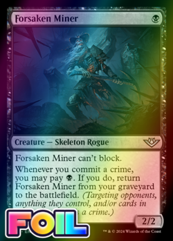 x1 Forsaken Miner OTJ MTG 88 FOIL UNCOMMON M/NM 1x - Image 1