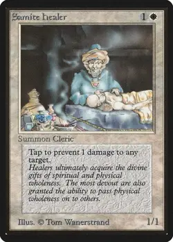 Samite Healer Limited Edition Beta HP MTG - Image 1