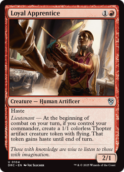 Loyal Apprentice [Aetherdrift Commander] Magic MTG - Image 1