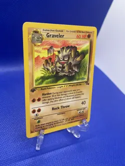 Graveler 1st Edition Fossil Pokemon Card Uncommon 37/62 WOTC - Near Mint NM - Image 2