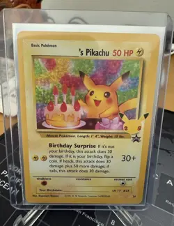 ___'s Pikachu Birthday 24/53 Celebrations Classic Collection NM Holofoil Pokemon - Image 1