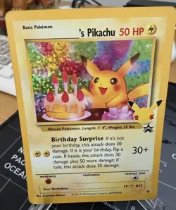___'s Pikachu Birthday 24/53 Celebrations Classic Collection NM Holofoil Pokemon - Image 2