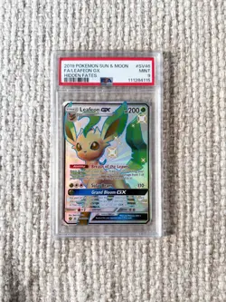 Pokemon Sun & Moon Hidden Fates Leafeon GX SV46/SV94 MINT PSA 9 - Free Shipping - Image 1